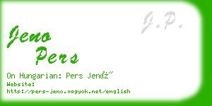 jeno pers business card